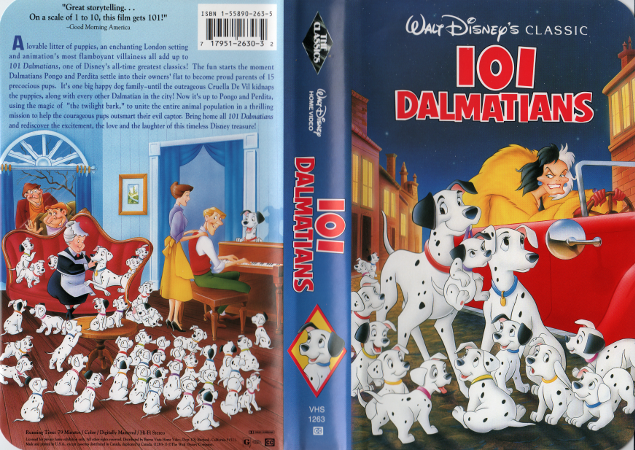 101 Dalmatians inlay card