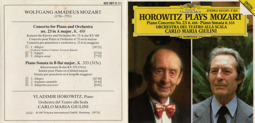 Mozart: Concerto for piano and orchestra No. 23, Sonata for piano No. 13
